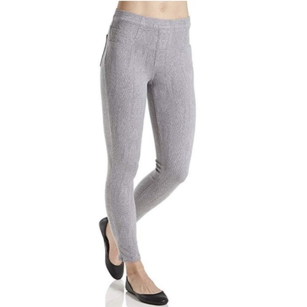 SPANX | Jean-ish Ankle Leggings in Gray Python | High Rise | Sz M